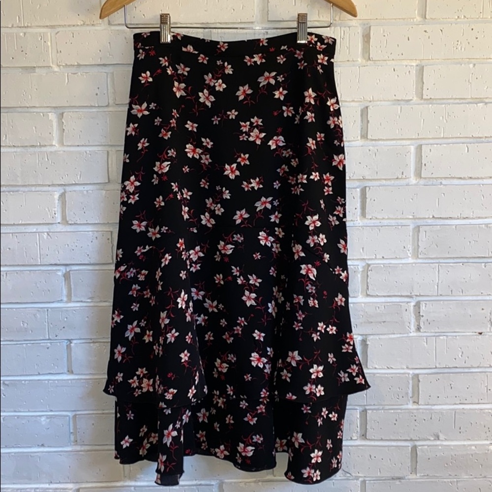 Ann Taylor midi floral skirt